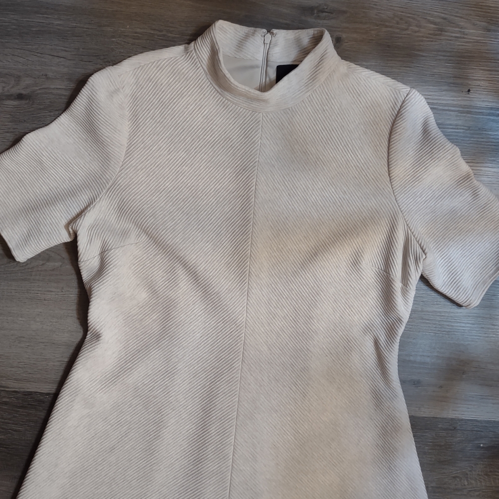 Alex Marie Cream Ribbed Midi Dress - Picture 7 of 13